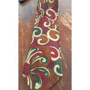 Ted Lapidus 100% Silk Men’s Neck Tie Made In Italy Abstract pattern